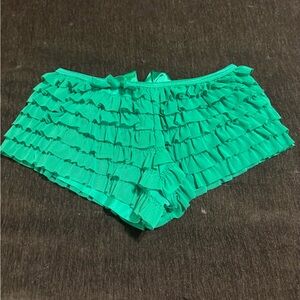 Daisy Vibrant Green Ruffled Boy Shorts/Panties